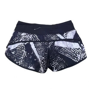 Lululemon Athletica Static Mist White/Black Speed shorts